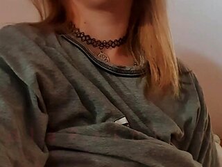 Amateur blond girl with big boobs getting fucked
