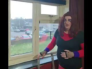 as a crossdresser i really do not care who is watching me from outside with the 1 vote down wanker
