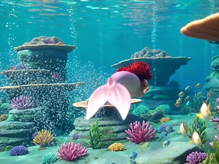 Sensual Mature Ariel Explores Her Magical Underwater Grotto with Long Human Legs and Graceful Poses in Fantasy