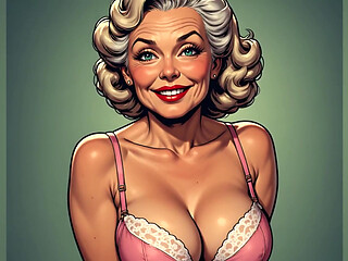 Retro Pinup Bra and Panties Art