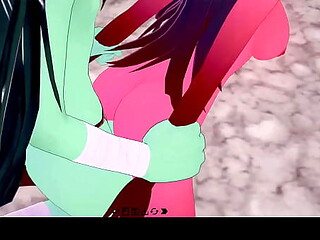Big-Cocked Monster Girl Battles in Harem Ecchi Anime