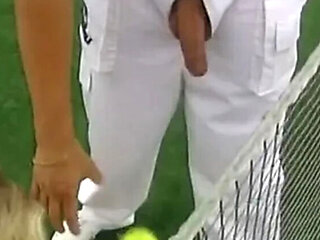 Vivian Schmitt gets her asshole rammed by her tennis coach outdoors