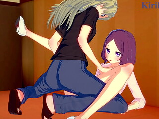 Rin Toyama and Ko Yagami intense lesbian play and futanari sex. - New Game! Hentai