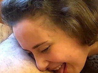 Dirty Slut Licking Older Man's Ass for Free