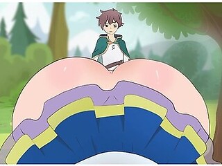 Wore A Skirt That Was Too Short To Seduce Kazuma Hentai Cartoon Parody Gods 2025