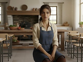 An American village girl gets ass-kicked with an Indian couple in a farmhouse