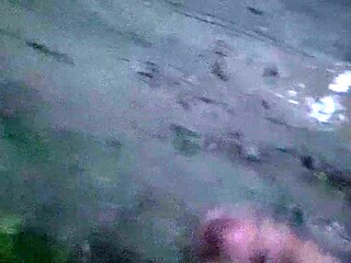 Desperate solo masturbation in public