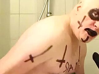 Satan slave gets extreme piss enema treatment