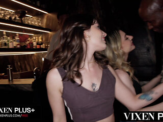 VIXENPLUS Chanel And Demi Get Creampied by 3 BBCs