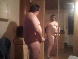 Fat guy wank