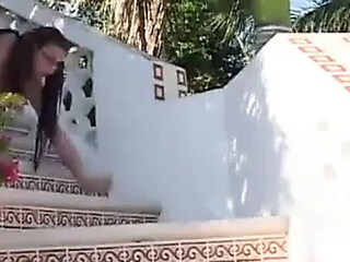 Outdoor Lesbian Pool Punishment: Brooke Bound Serves Kym Wilde