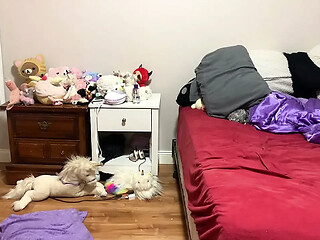 18 yo blindfolded and hands tied behind her back gets facefucked footjob hardcore