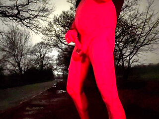 Wanking rock hard cock n cum alittle in public