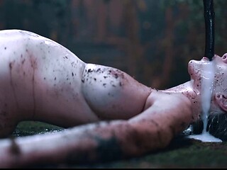 Horny and pale brunette pornstar babe