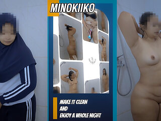 Asian Hijab Girl Shower and Shaving Before Enjoy the Night with Sugar Stepdaddy - Minokiiko