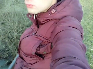 Twink Piss Then Cum Then Piss Again From a Bridge