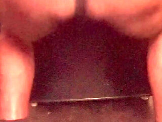 Fishnet Gear Squat & Wank Session