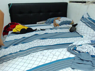 My Stepsister Lose Her Virginity with My Husband and Another Guy,she Let My Husband Lick Her Entire Pussy While She Suck