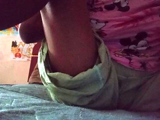 Indian Anne Musterbation in Night in Her Bed love lust wet pussy and big natural Boobs