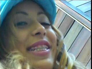 Close up of fucking hard with two sluts