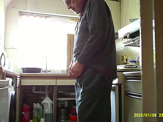 Fat old grandpa proudly says: look at my llittle soft dick