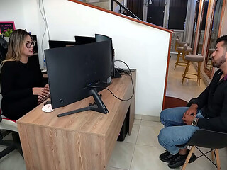 LUCKY GUY FUCKS HIS BOSS DURING THE JOB INTERVIEW!!! - SARAFILMS