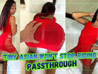 Tiny Asian Wont Stop Riding Passthrough VR