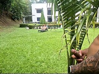 Lusty boss gets gangbanged by gardener and other men while wearing lingerie