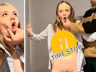 A Stepmom Time Stop Busy Home Call Roleplay Fuck