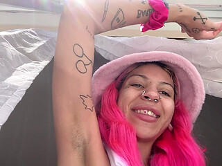 Sweaty Armpit Fetish POV Spitting on My Sweaty Armpits Boobs