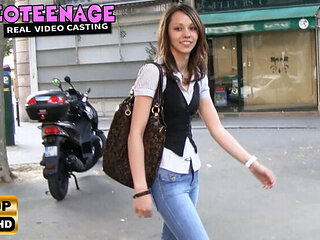 Amateur Casting: Skinny French Teen Leslie 18 Gets Nude in Hotel Room