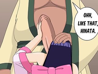 Ex hentai cartoon action with Hinata getting it on