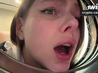 Imagine, Im Stuck In The Washing Machine! I Fucked My Stepsister In The Washing Machine
