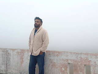 Indian Daddy Takes off His Clothes in Freezing Winter Fog