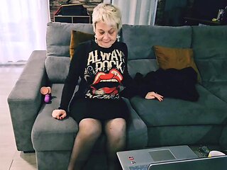 POV on my mature MILF pussy while I masturbate and use a dildo