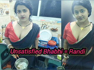 Unsatisfied Horny Bhabhi fucks her brother-in-law while talking dirty in Hindi in Black saree