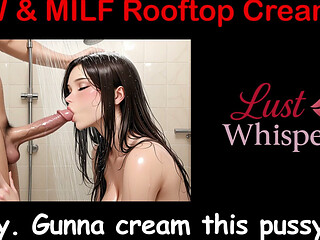 BBW & MILF Rooftop Creampies - English Sex Story