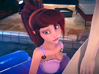 Megara Sucks Cock : Cartoon Parody