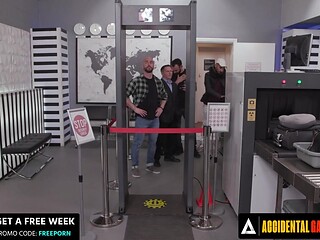 Hot Whitney Wright gets a surprise airport security gangbang