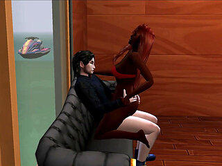 threesome brunette trans blonde girl and trans