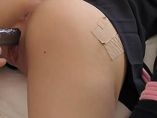 18-year-old Japanese Beauty with Black Hair. Slender Amateur, Blowjob and Pussy Cumshot Sex. Uncensored