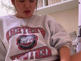 Webcam Asian camgirl testing brand new toy