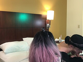 HOTTEST Emo Crossdresser Gets Blowjob from Cowboy