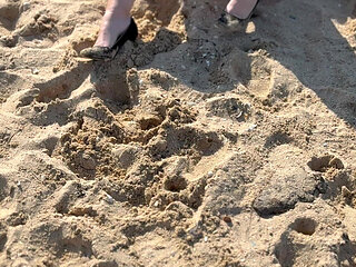 Sheer Underwear on the Beach Until I Take It off