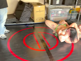 BTS- Nadia White and Taperedphysique Face Sit Wrestling