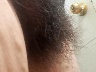 Leg up Touching Deep Mom's Hot Hairy Pussy