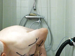 Satan slave is ready for his urine enema sacrifice part 4