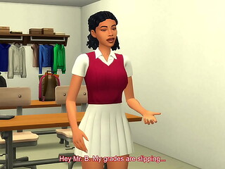 Virgin Teen Fucks her Male Teacher for Extra Credit