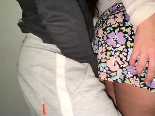 A Stranger Touches a Stranger's Skirt with His Dick and She Likes It