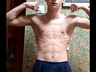 Happy new year with skinny boy